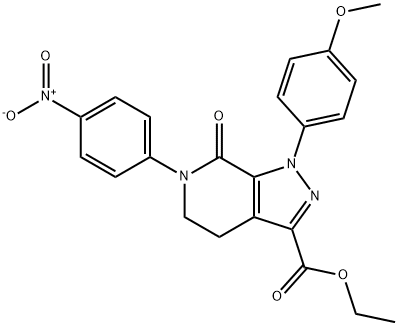 αιθύλιο 1 (4-methoxyphenyl) - 6 (4-nitrophenyl) - δομή pyridine-3-carboxylate 7-oxo-4,5,6,7-tetrahydro-1H-pyrazolo [3,4-γ]
