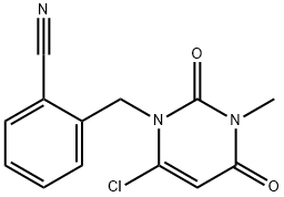 2 [(6-χλωρο-3,4-δίυδρο-3-μεθυλικός-2,4-dioxo-1 (2h) - pyriMidinyl) μεθυλική] benzonitrile δομή