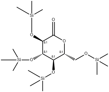 (3R, 4S, 5R, 6R) - 3,4,5-tris (triMethylsilyloxy) - 6 ((triMethylsilyloxy) μεθύλιο) tetrahydro-2H-pyran-2-μια δομή
