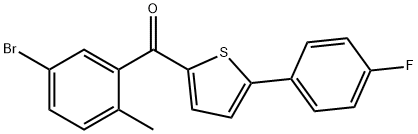 (5-broMo-2-Methylphenyl) (5 (4-fluorophenyl) thiophen-2) δομή Methanone