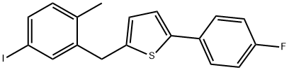 2 (4-Fluorophenyl) - [(5-iodo-2-methylphenyl) μεθύλιο] thiophene 5 δομή