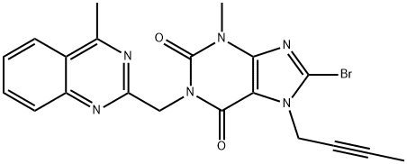 8-Bromo-7-αλλά-2-ynyl-3-μεθυλικός-1 (4-μεθυλικός-quinazolin-2-ylmethyl) - δομή 3,7-δίυδρο-purine-2,6-dione