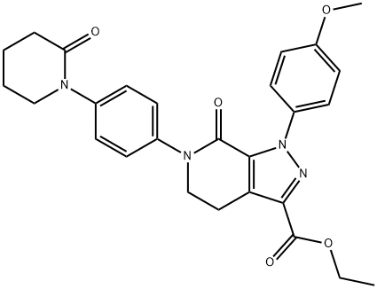 1 (4-Methoxyphenyl) - 7-oxo-6 [(2-oxopiperidin-1) φαινύλιο 4] - δομή εστέρα 4,5,6,7-tetrahydro-1H-pyrazolo [3,4-γ] pyridine-3-καρβοξυλική όξινη αιθυλική