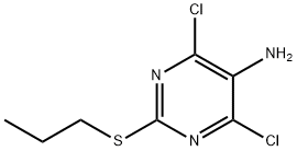 4,6-διχλωρο-2-propylthiopyrimidine-5-αμίνη δομή