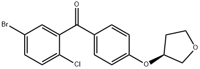 Δομή (του S) - (5-broMo-2-chlorophenyl) ((tetrahydrofuran-3-yloxy) φαινύλιο 4) Methanone