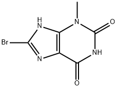 8-Bromo-3-μεθυλικός-xanthine δομή